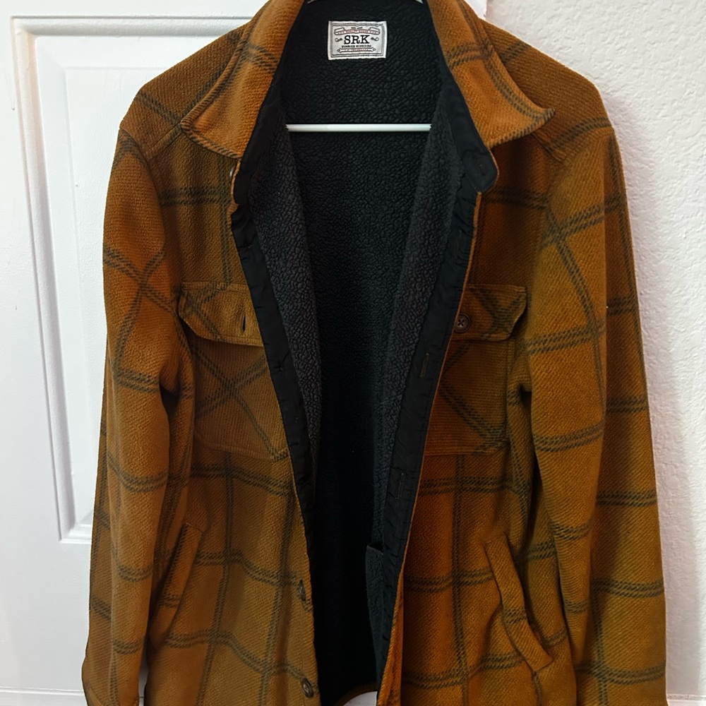 Brown Plaid Jacket with Black Lining